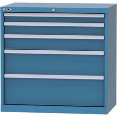 LISTA - 5 Drawer, 84 Compartment Bright Blue Steel Modular Storage Cabinet - Americas Industrial Supply