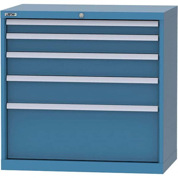 LISTA - 4 Drawer, 84 Compartment Bright Blue Steel Modular Storage Cabinet - Americas Industrial Supply