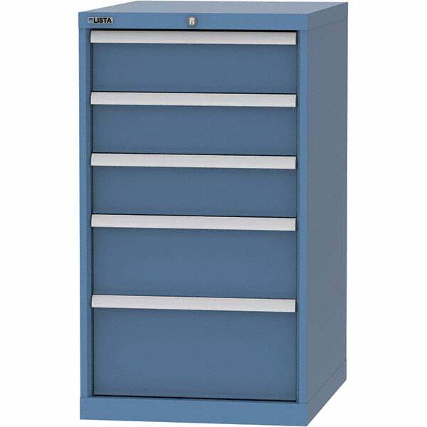 LISTA - 5 Drawer, 99 Compartment Bright Blue Steel Modular Storage Cabinet - Americas Industrial Supply