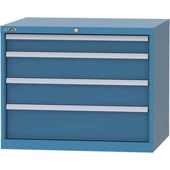 LISTA - 4 Drawer, 84 Compartment Bright Blue Steel Modular Storage Cabinet - Americas Industrial Supply