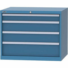 LISTA - 4 Drawer, 84 Compartment Bright Blue Steel Modular Storage Cabinet - Americas Industrial Supply