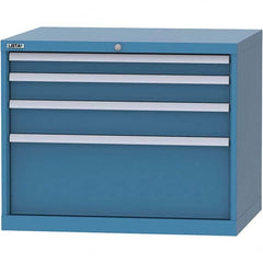LISTA - 4 Drawer, 84 Compartment Bright Blue Steel Modular Storage Cabinet - Americas Industrial Supply