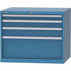 LISTA - 4 Drawer, 84 Compartment Bright Blue Steel Modular Storage Cabinet - Americas Industrial Supply