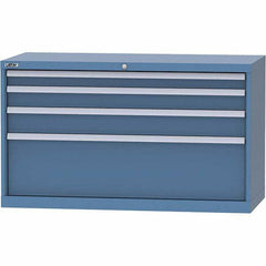 LISTA - 4 Drawer, 99 Compartment Bright Blue Steel Modular Storage Cabinet - Americas Industrial Supply