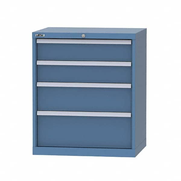 LISTA - 7 Drawer, 124 Compartment Bright Blue Steel Modular Storage Cabinet - Americas Industrial Supply