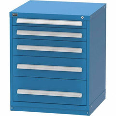 Vidmar - 5 Drawer Bright Blue Steel Modular Storage Cabinet - Americas Industrial Supply