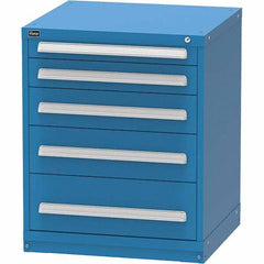 Vidmar - 5 Drawer, 344 Compartment Bright Blue Steel Modular Storage Cabinet - Americas Industrial Supply
