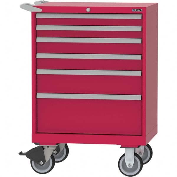 LISTA - 6 Drawer, 124 Compartment Bright Blue Steel Modular Storage Cabinet - Americas Industrial Supply