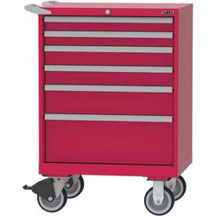 LISTA - 6 Drawer, 124 Compartment Bright Blue Steel Modular Storage Cabinet - Americas Industrial Supply