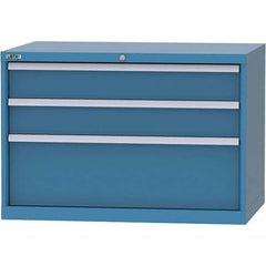 LISTA - 3 Drawer, 84 Compartment Bright Blue Steel Modular Storage Cabinet - Americas Industrial Supply