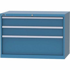 LISTA - 3 Drawer, 84 Compartment Bright Blue Steel Modular Storage Cabinet - Americas Industrial Supply
