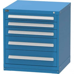Vidmar - 5 Drawer Bright Blue Steel Modular Storage Cabinet - Americas Industrial Supply