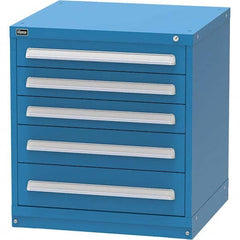 Vidmar - 5 Drawer, 344 Compartment Bright Blue Steel Modular Storage Cabinet - Americas Industrial Supply