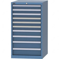 LISTA - 10 Drawer, 99 Compartment Bright Blue Steel Modular Storage Cabinet - Americas Industrial Supply