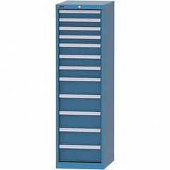 LISTA - 12 Drawer, 45 Compartment Bright Blue Steel Modular Storage Cabinet - Americas Industrial Supply