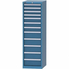 LISTA - 12 Drawer, 45 Compartment Bright Blue Steel Modular Storage Cabinet - Americas Industrial Supply