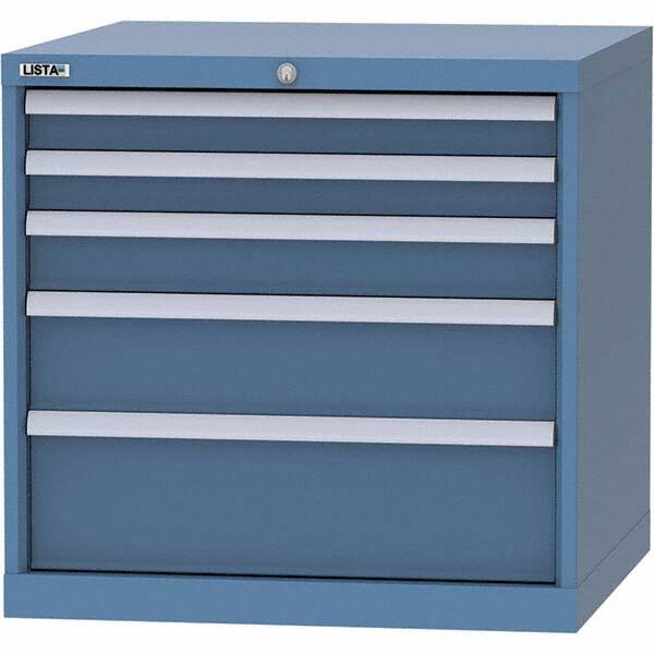 LISTA - 5 Drawer, 45 Compartment Bright Blue Steel Modular Storage Cabinet - Americas Industrial Supply
