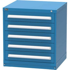 Vidmar - 5 Drawer, 344 Compartment Bright Blue Steel Modular Storage Cabinet - Americas Industrial Supply