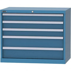 LISTA - 5 Drawer, 84 Compartment Bright Blue Steel Modular Storage Cabinet - Americas Industrial Supply