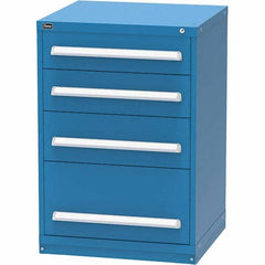 Vidmar - 4 Drawer Bright Blue Steel Modular Storage Cabinet - Americas Industrial Supply