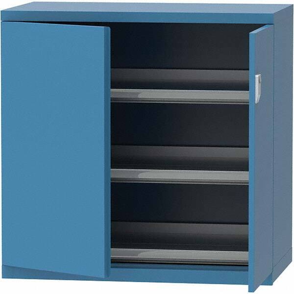 LISTA - 84 Compartment Bright Blue Steel Modular Storage Cabinet - Americas Industrial Supply