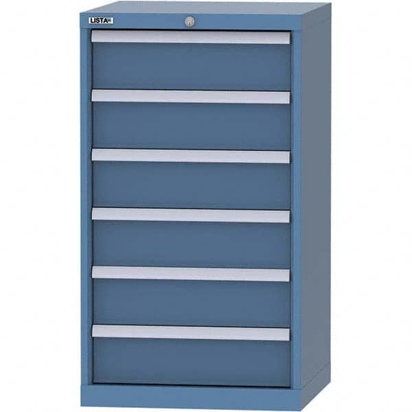 LISTA - 6 Drawer, 84 Compartment Bright Blue Steel Modular Storage Cabinet - Americas Industrial Supply