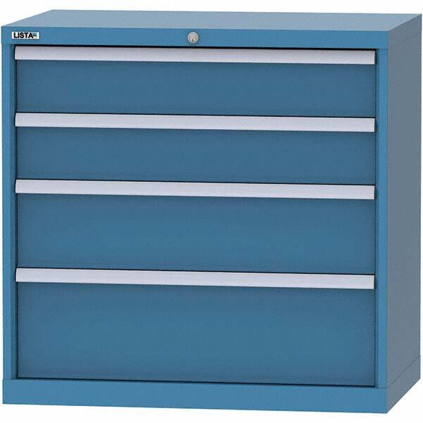 LISTA - 4 Drawer, 84 Compartment Bright Blue Steel Modular Storage Cabinet - Americas Industrial Supply