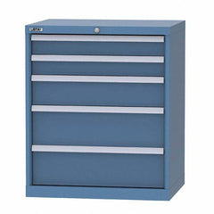 LISTA - 5 Drawer, 124 Compartment Bright Blue Steel Modular Storage Cabinet - Americas Industrial Supply