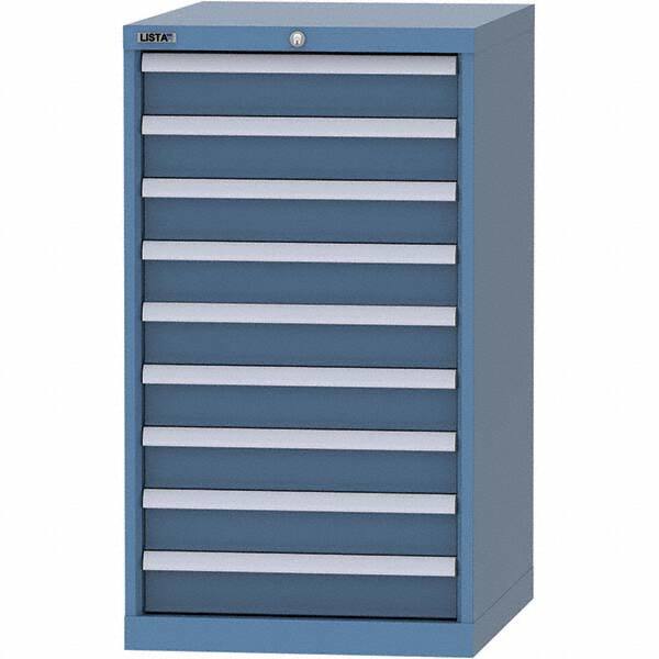 LISTA - 9 Drawer, 99 Compartment Bright Blue Steel Modular Storage Cabinet - Americas Industrial Supply
