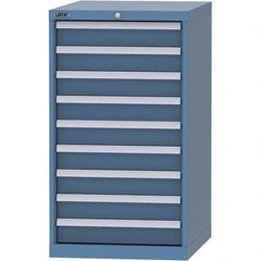 LISTA - 9 Drawer, 99 Compartment Bright Blue Steel Modular Storage Cabinet - Americas Industrial Supply