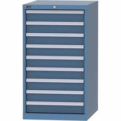 LISTA - 9 Drawer, 99 Compartment Bright Blue Steel Modular Storage Cabinet - Americas Industrial Supply