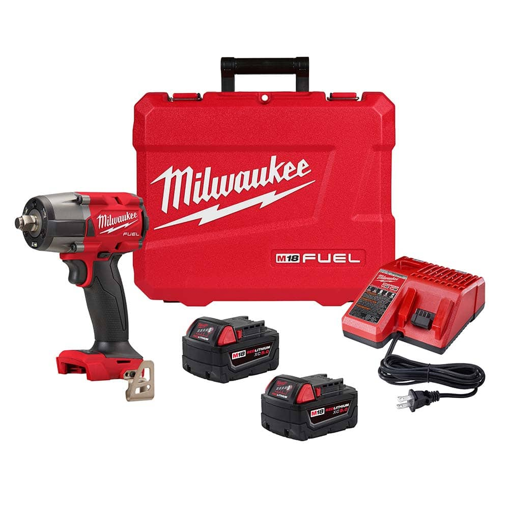 Milwaukee Tool - Cordless Impact Wrenches & Ratchets Voltage: 18.00 Drive Size (Inch): 1/2 - Americas Industrial Supply