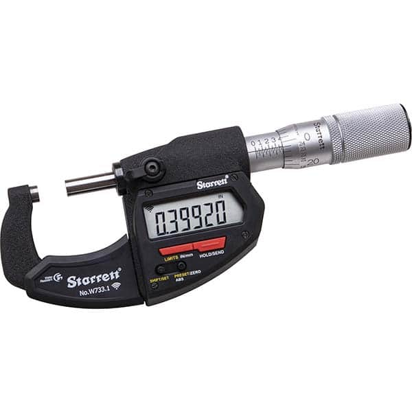 Starrett - Electronic Outside Micrometers Minimum Measurement (Decimal Inch): 0 Minimum Measurement (mm): 0 - Americas Industrial Supply