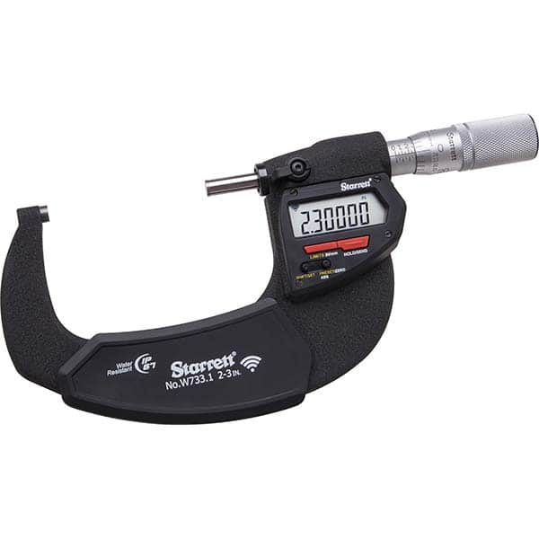 Starrett - Electronic Outside Micrometers Minimum Measurement (Decimal Inch): 2 Minimum Measurement (mm): 50 - Americas Industrial Supply