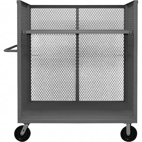 Durham - 3,000 Lb Capacity 1-Shelf 3-Sided Mesh Truck - Americas Industrial Supply