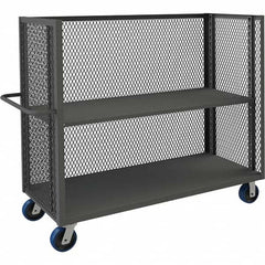 Durham - 3,000 Lb Capacity 3-Shelf 3-Sided Mesh Truck - Americas Industrial Supply