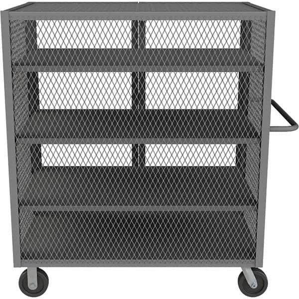 Durham - 2,000 Lb Capacity 4-Shelf Security Mesh Truck - Americas Industrial Supply