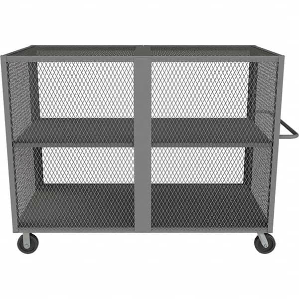 Durham - 2,000 Lb Capacity 2-Shelf Security Mesh Truck - Americas Industrial Supply
