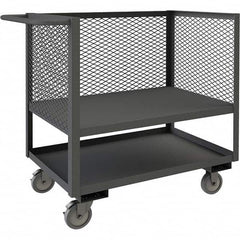 Durham - 1,200 Lb Capacity 2-Shelf 3-Sided Mesh Truck - Americas Industrial Supply