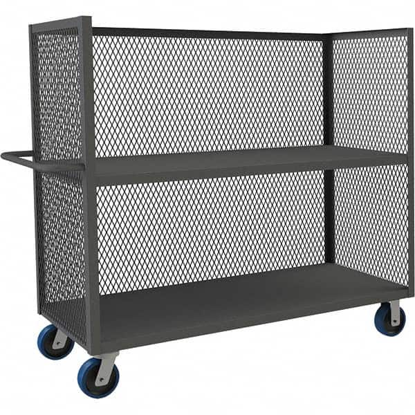 Durham - 3,600 Lb Capacity 2-Shelf 3-Sided Mesh Truck - Americas Industrial Supply