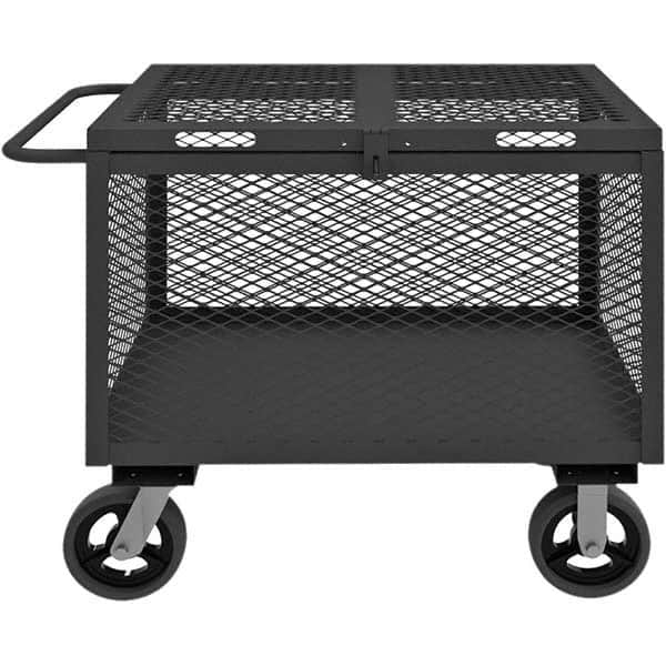 Durham - 2,000 Lb Capacity 1-Shelf 4-Sided Mesh Box Truck - Americas Industrial Supply