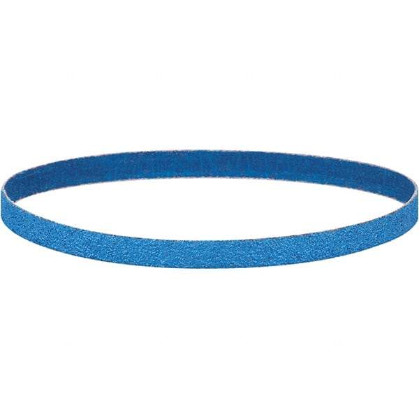 Dynabrade - 1-1/2" Wide x 30" OAL, 120 Grit, Zirconia Alumina Abrasive Belt - Zirconia Alumina, Coated, X Weighted Cloth Backing, Wet/Dry - Americas Industrial Supply