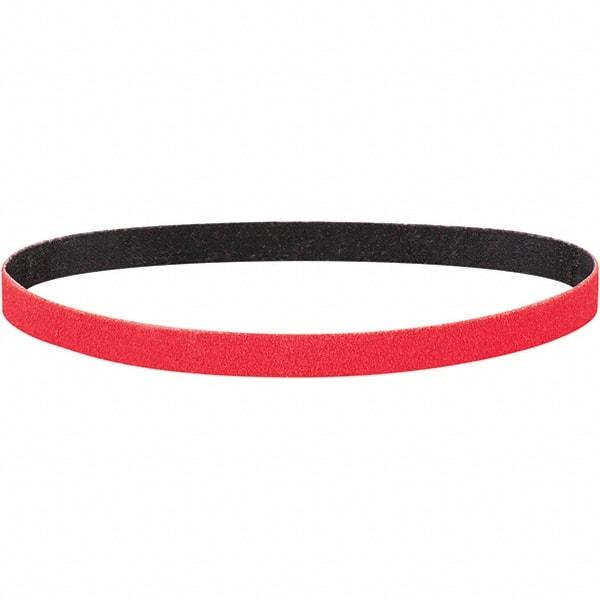 Dynabrade - 1" Wide x 18" OAL, 36 Grit, Ceramic Abrasive Belt - Ceramic, Coated, Y Weighted Cloth Backing, Wet/Dry - Americas Industrial Supply