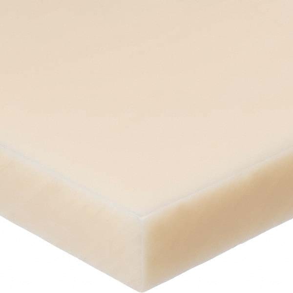 USA Sealing - 1' x 2" x 3/8" Off-White Nylon 6/6 Rectangular Bar - Americas Industrial Supply