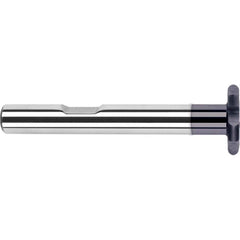 Harvey Tool - 1-1/4" Cut Diam, 1/4" Cut Width, 1/2" Shank, Straight-Tooth Woodruff Keyseat Cutter - Exact Industrial Supply