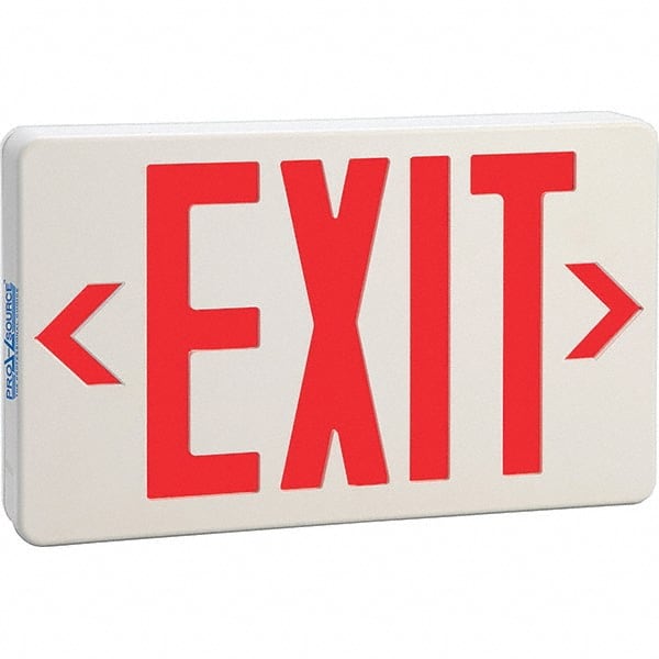 PRO-SOURCE - Illuminated Exit Signs Number of Faces: 2 Letter Color: Red - Americas Industrial Supply