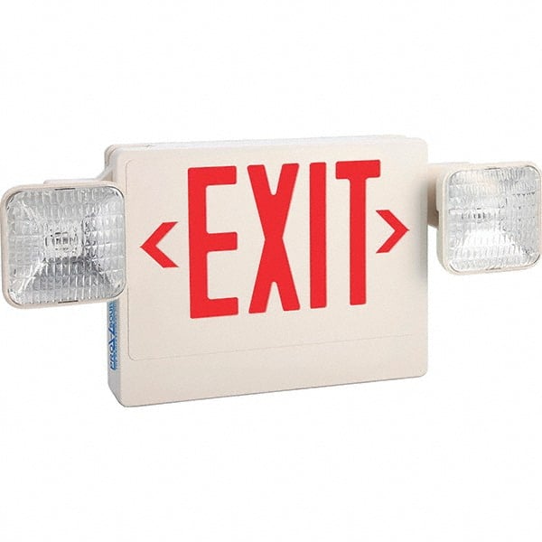 PRO-SOURCE - Combination Exit Signs Mounting Type: Ceiling Mount; Wall Mount Number of Faces: 1 - Americas Industrial Supply