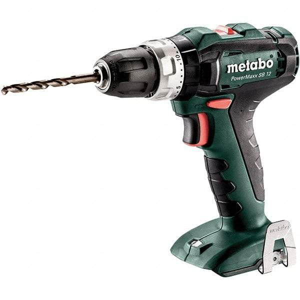 Metabo - 12 Volt 3/8" Keyless Chuck Cordless Hammer Drill - 0 to 21,000 BPM, 0 to 360 & 1,400 RPM, Reversible - Americas Industrial Supply