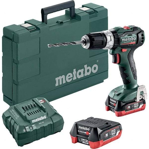 Metabo - 12 Volt 3/8" Quick Change Chuck Cordless Hammer Drill - 0 to 21,000 BPM, 0 to 500 & 1,650 RPM, Reversible - Americas Industrial Supply