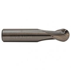1mm TuffCut GP Stub Length 2 Fl Ball Nose Center Cutting End Mill - Americas Industrial Supply